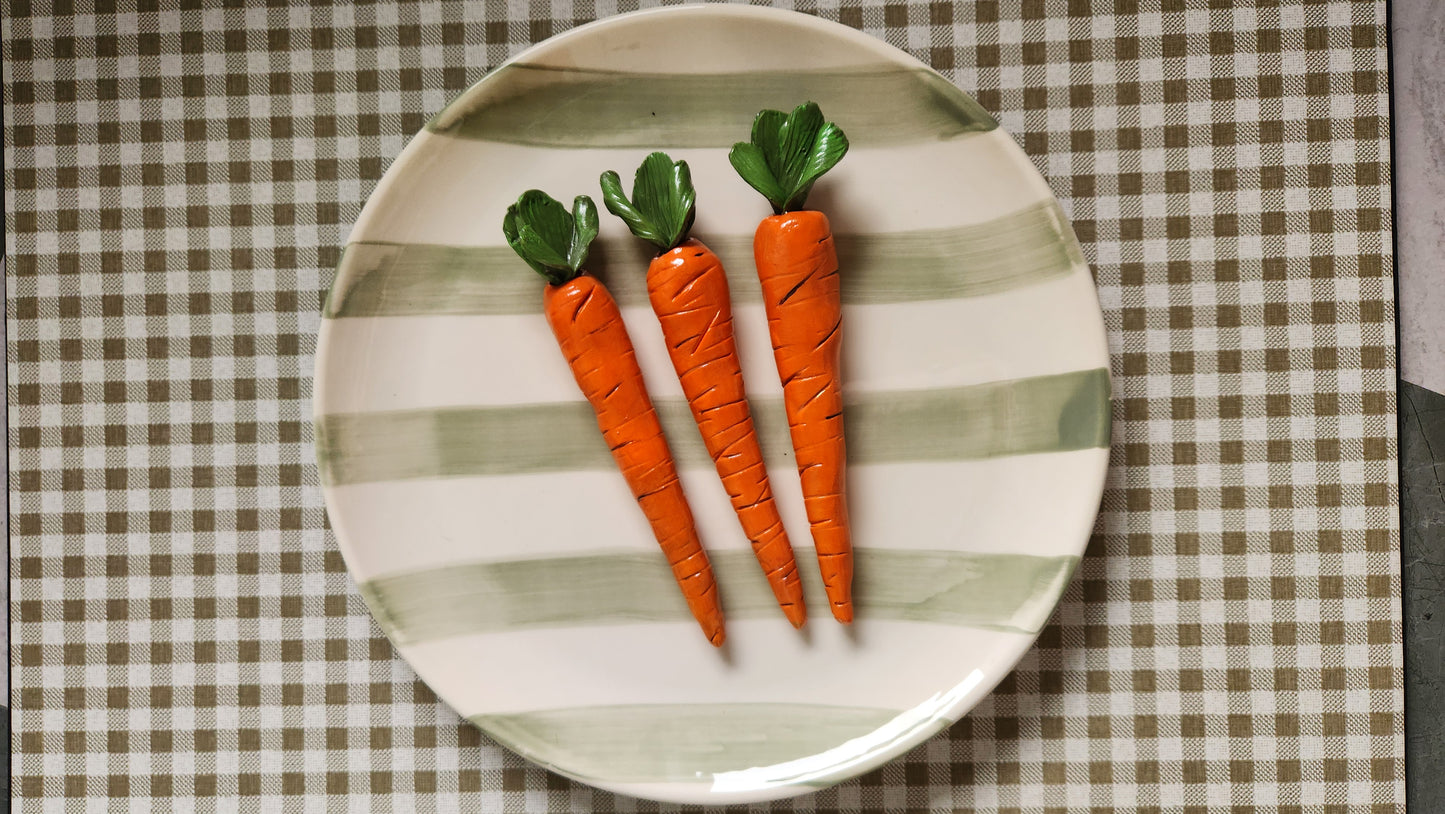 Set of 3 Carrots — Handcrafted Food Sculpture