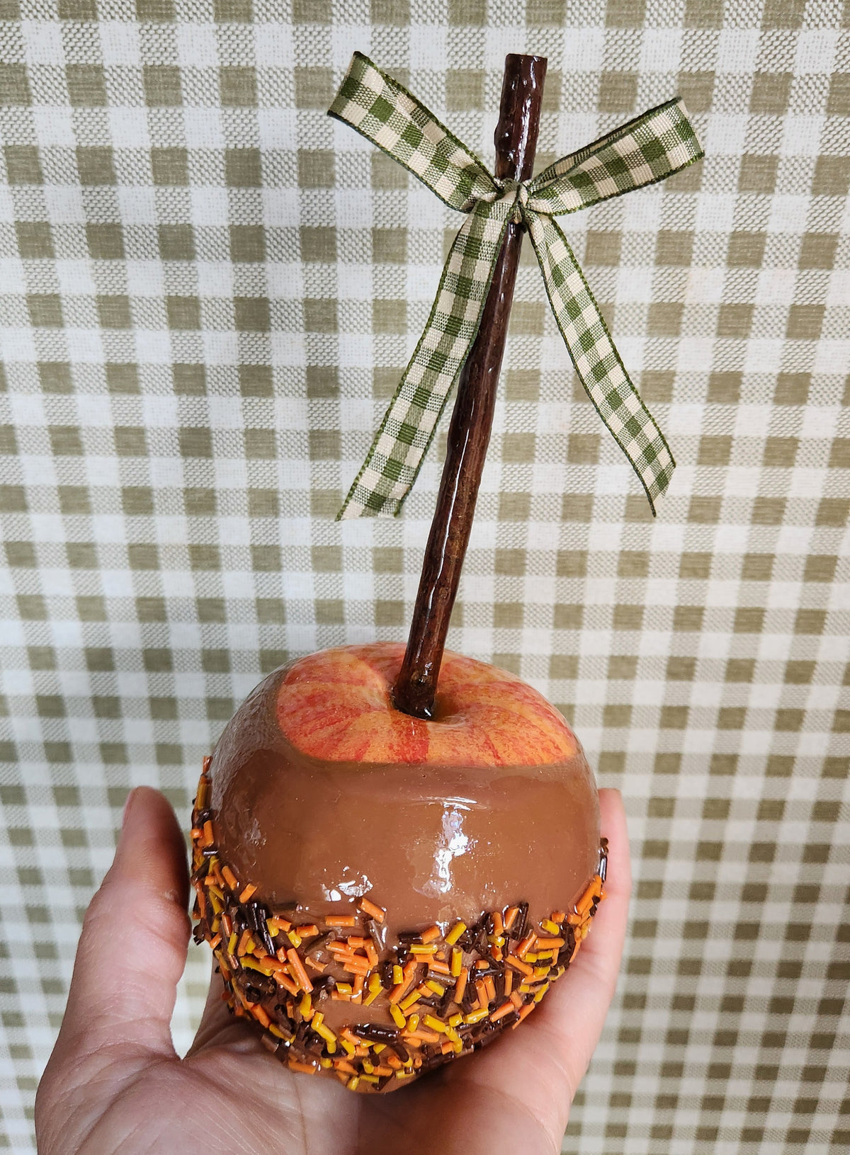 Candy Apple Hand-Finished | Full-Sized Decorative Fall & Halloween Decor