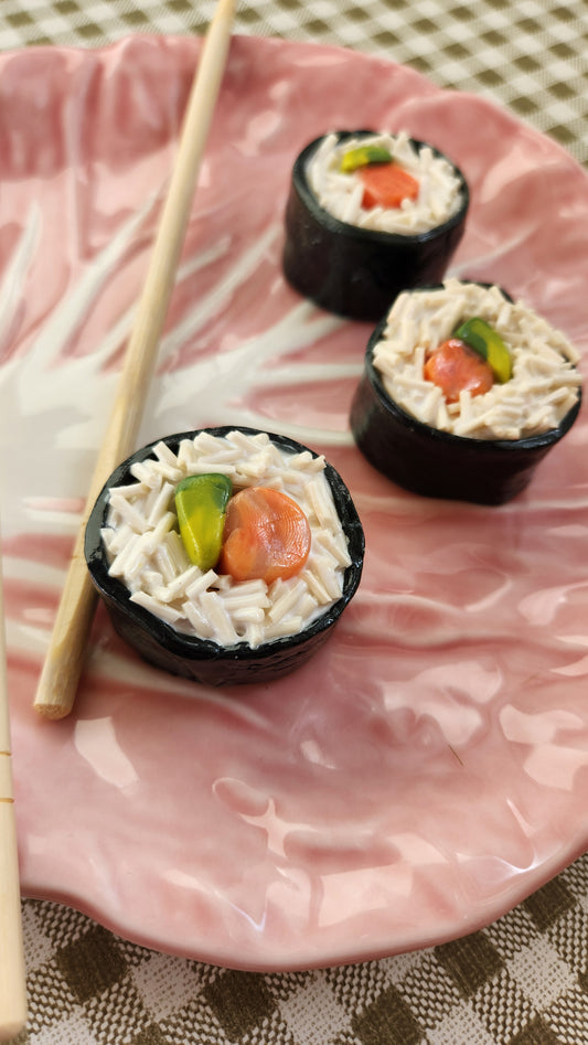 Set of 3 Sushi — Handcrafted Food Sculpture
