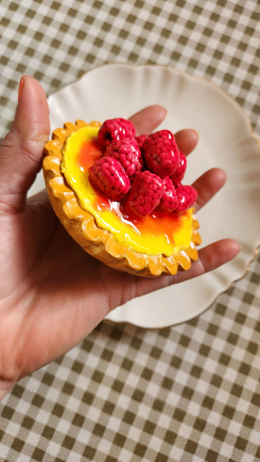 Lemon Raspberry Tart— Handcrafted Food Sculpture
