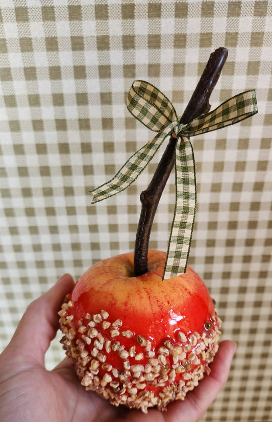 Candy Apple Hand-Finished | Full-Sized Decorative Fall & Halloween Decor