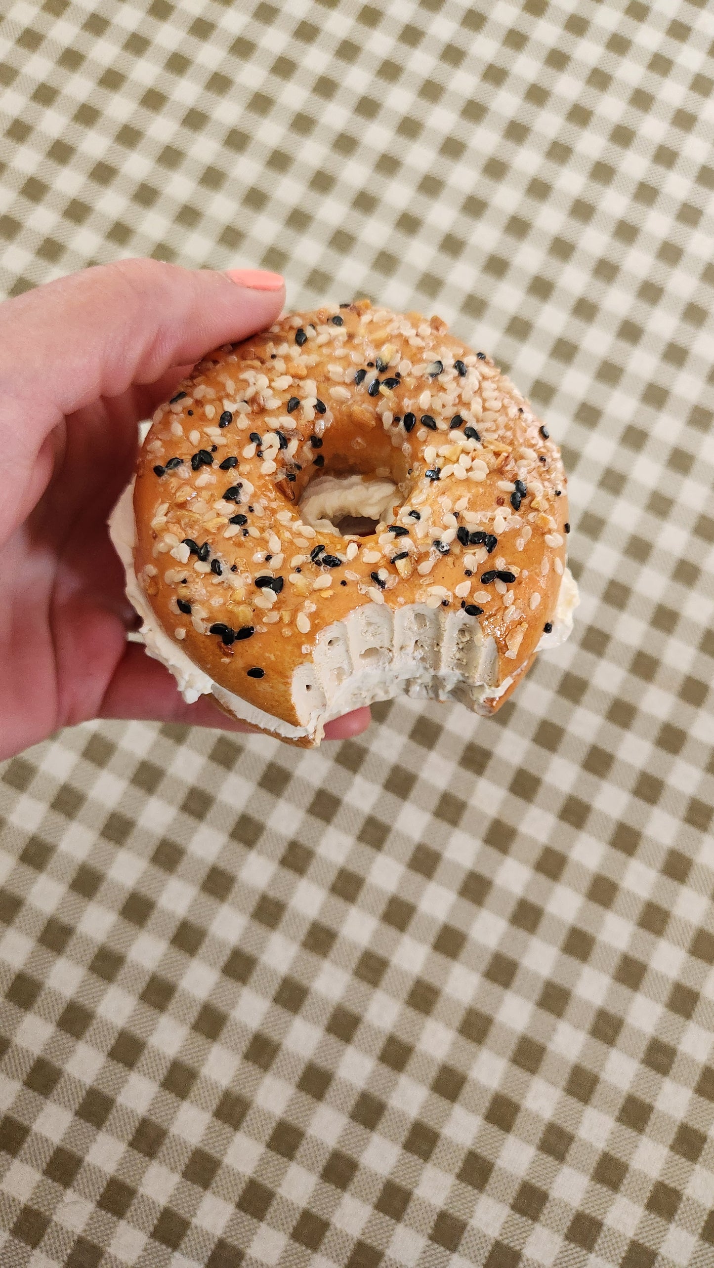 Everything Bagel with Bite— Handcrafted Food Sculpture