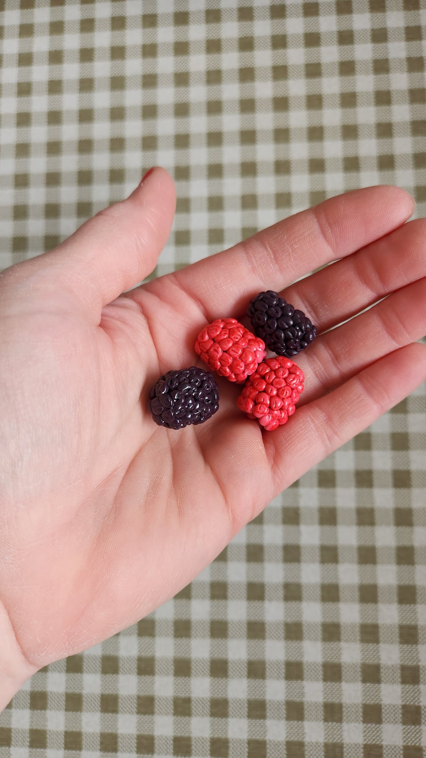 Set of 4 Berries — Handcrafted Food Sculpture