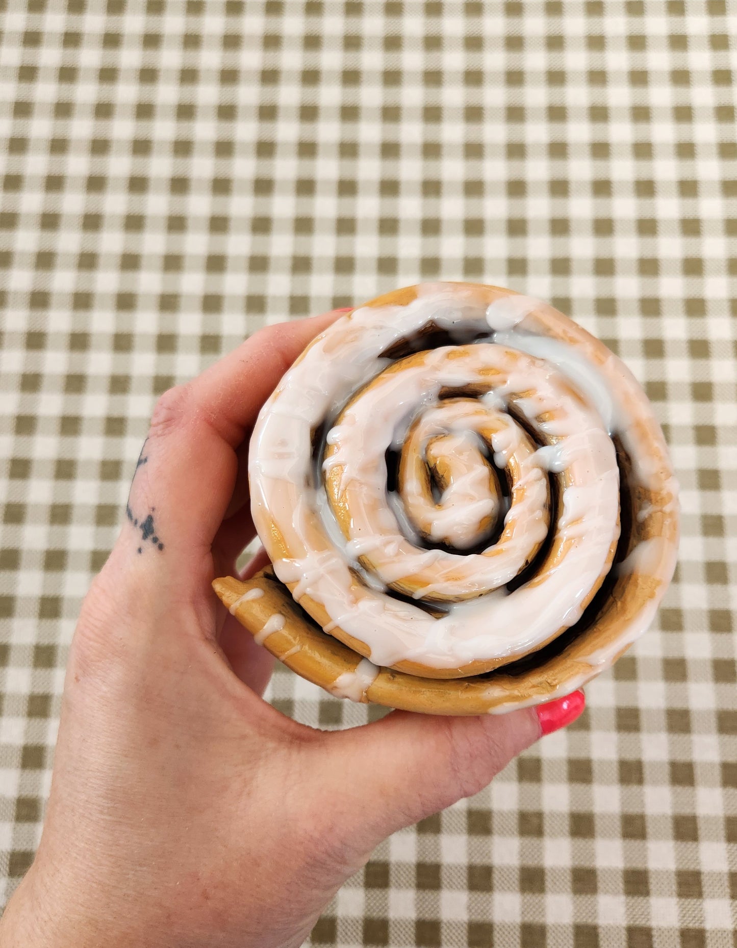 Cinnamon Roll with Icing — Handcrafted Food Sculpture
