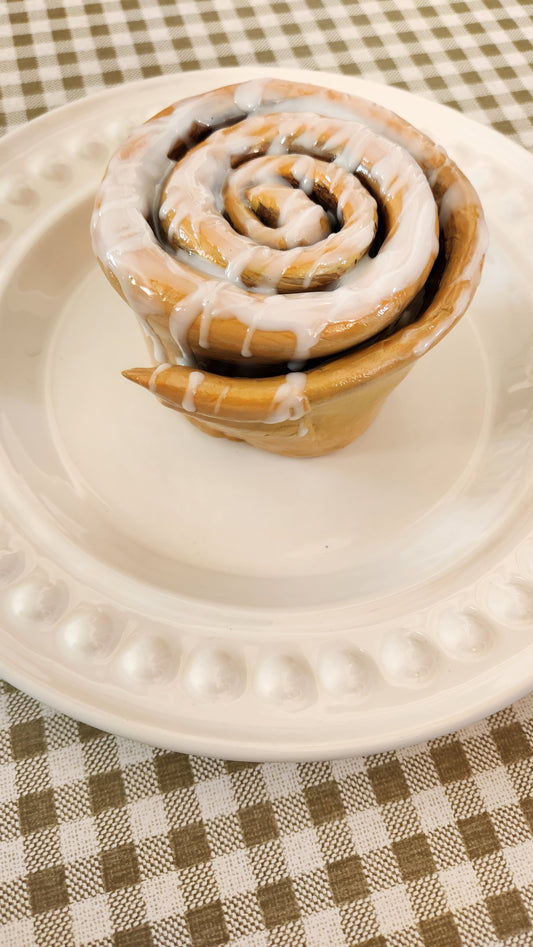 Cinnamon Roll with Icing — Handcrafted Food Sculpture
