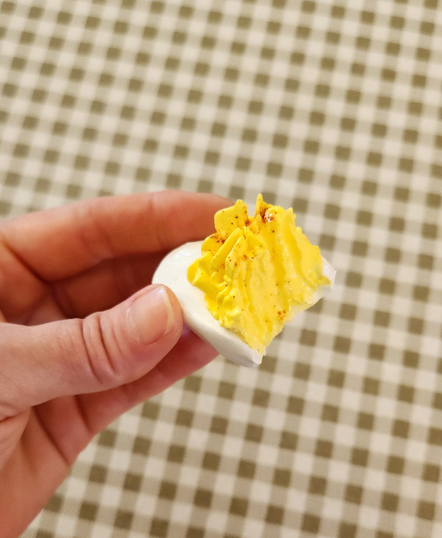 Set of 4 Deviled Eggs — Handcrafted Food Sculpture