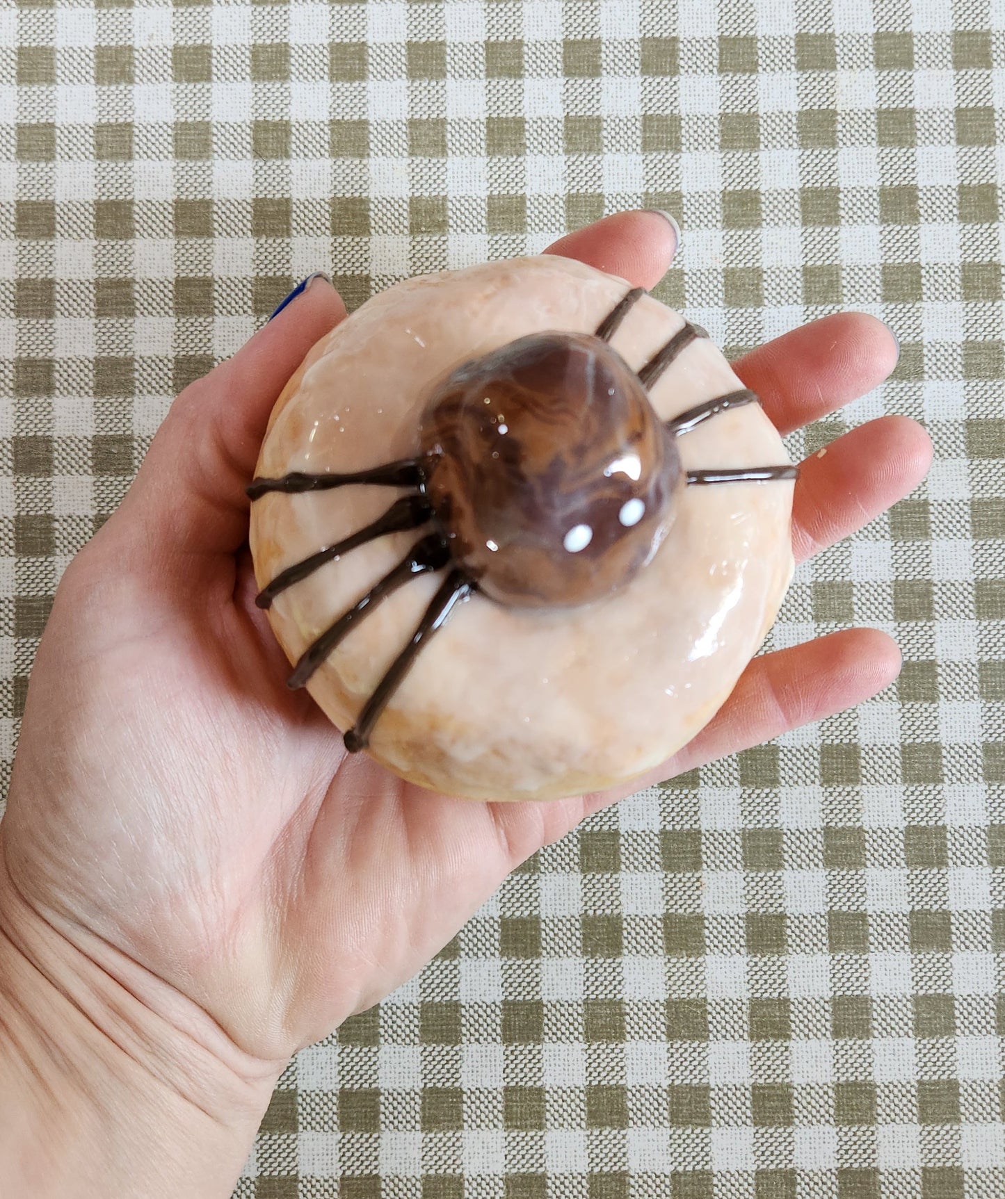 Glazed Spider Donut — Handcrafted Food Sculpture