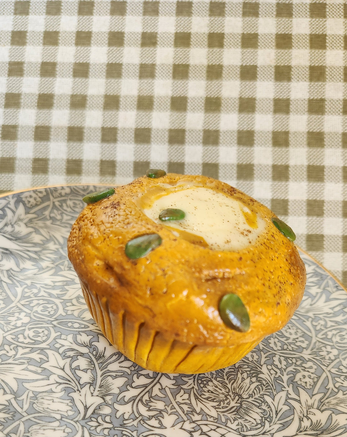 Pumpkin Cream Cheese Muffin — Handcrafted Food Sculpture