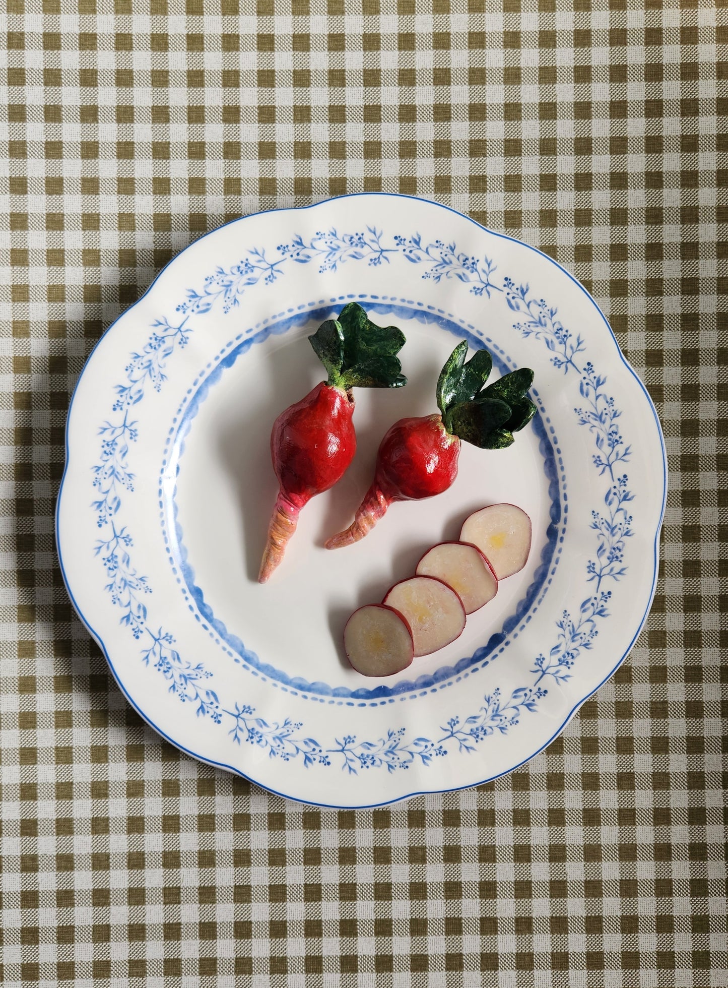Radish(1) with Slices(3) — Handcrafted Food Sculpture