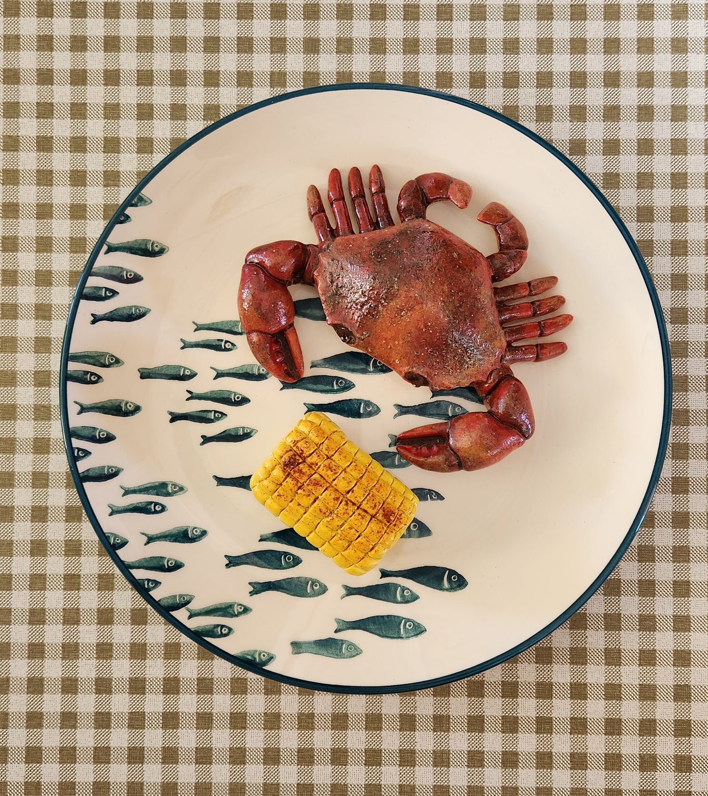 "Catch of the Day"— Handcrafted Food Sculpture ON PLATE