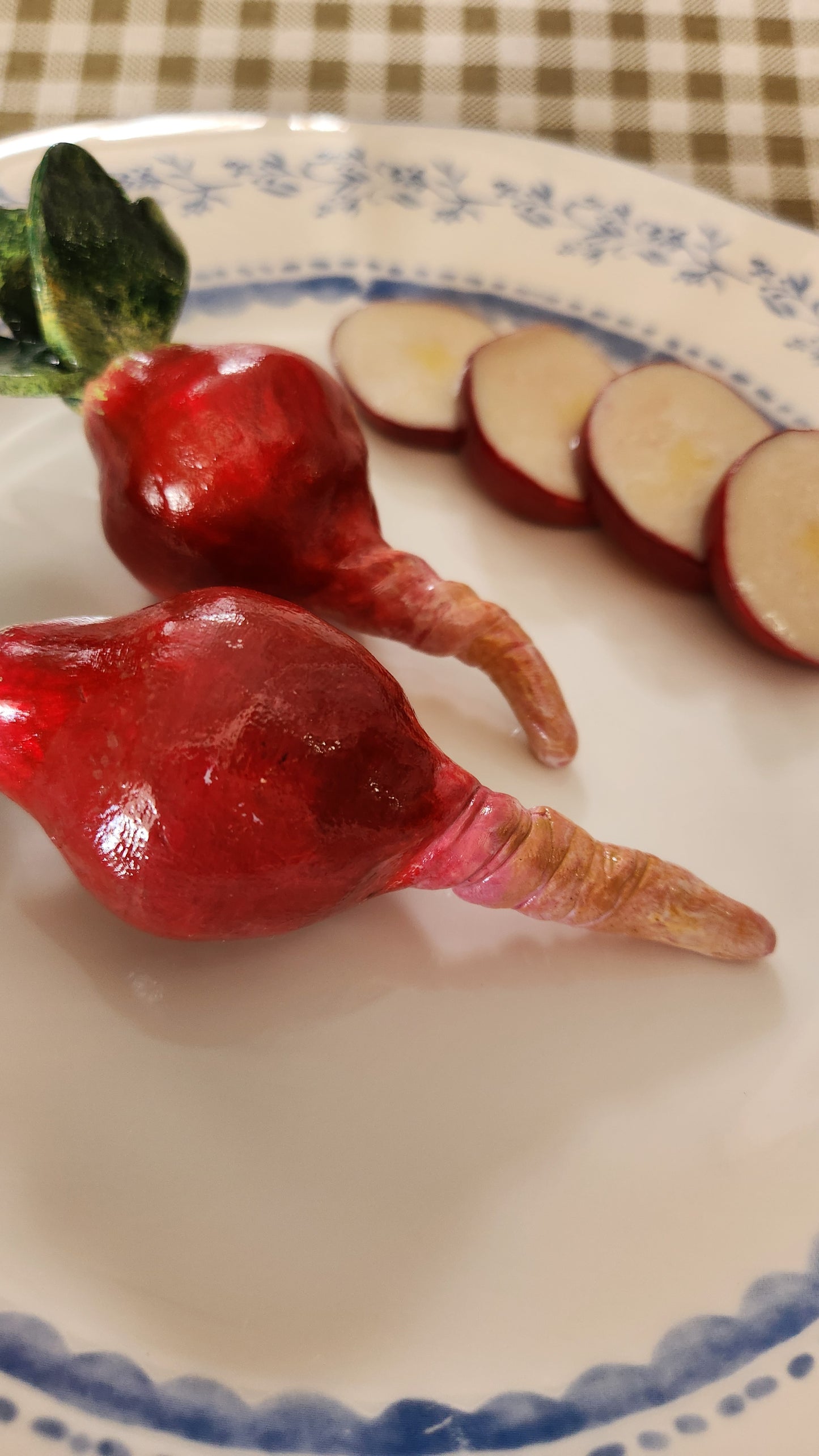 Radish(1) with Slices(3) — Handcrafted Food Sculpture
