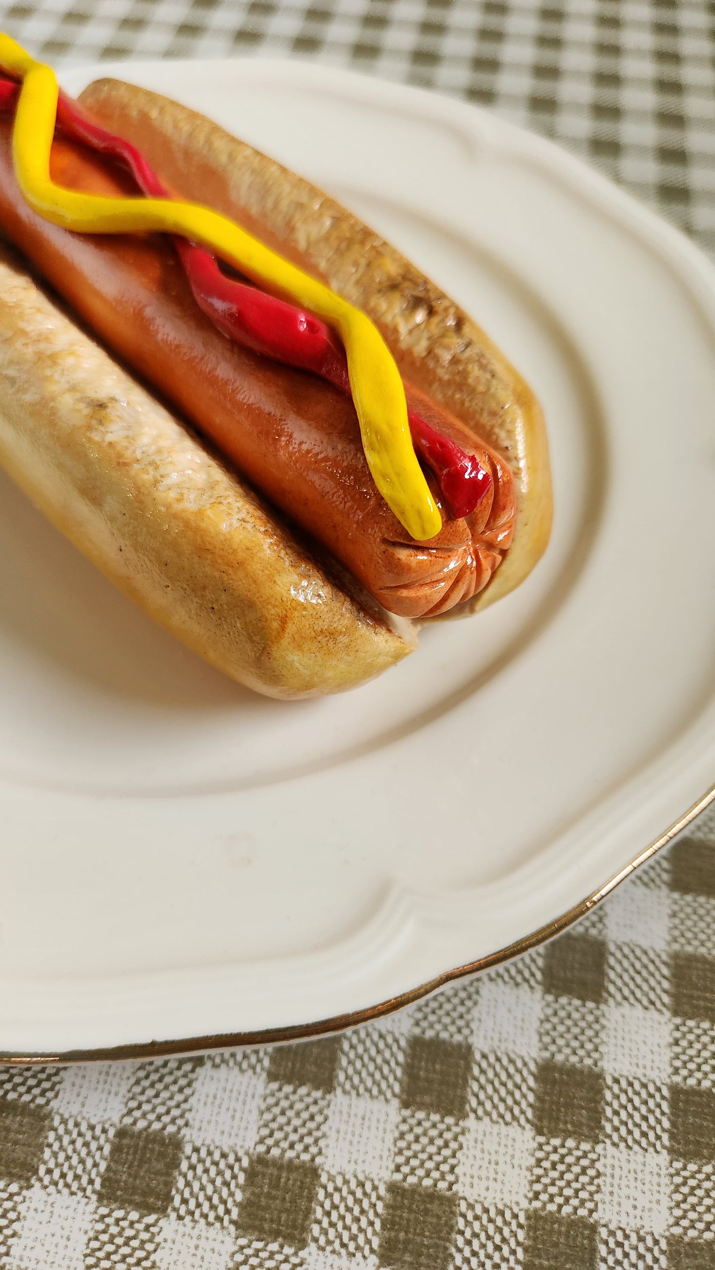 Hot Dog— Handcrafted Food Sculpture