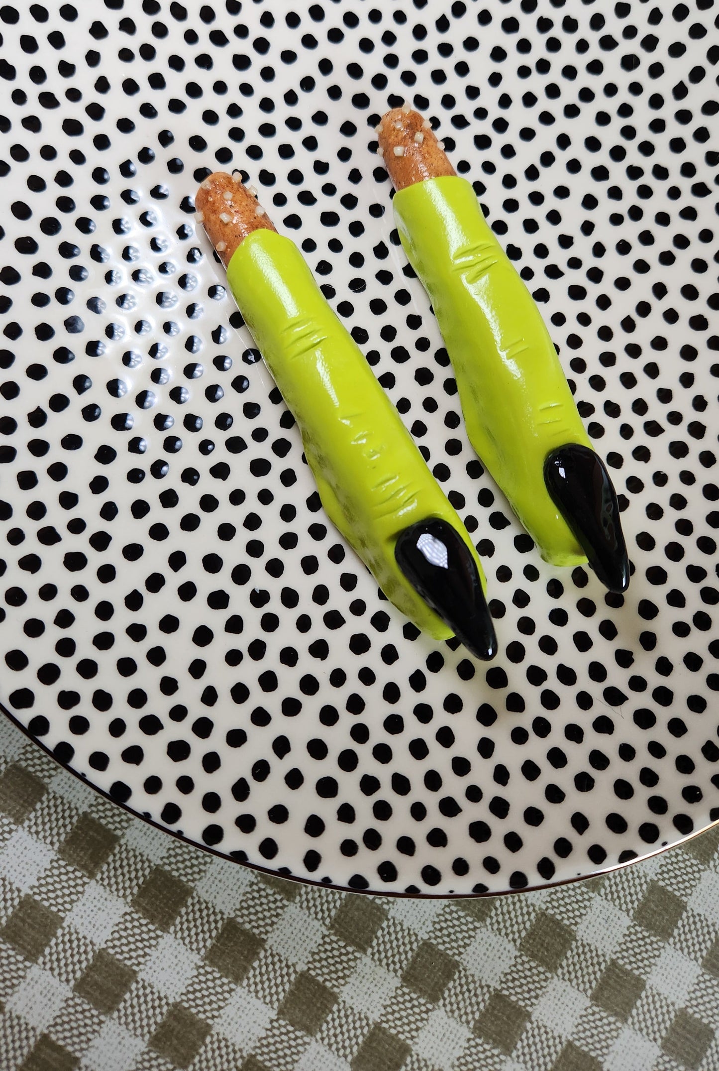 Set of 2 Witch Fingers— Handcrafted Food Sculpture
