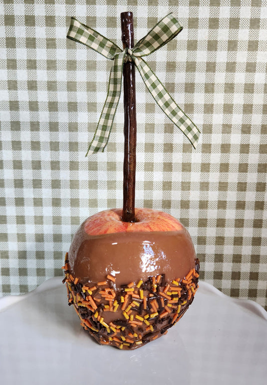 Candy Apple Hand-Finished | Full-Sized Decorative Fall & Halloween Decor