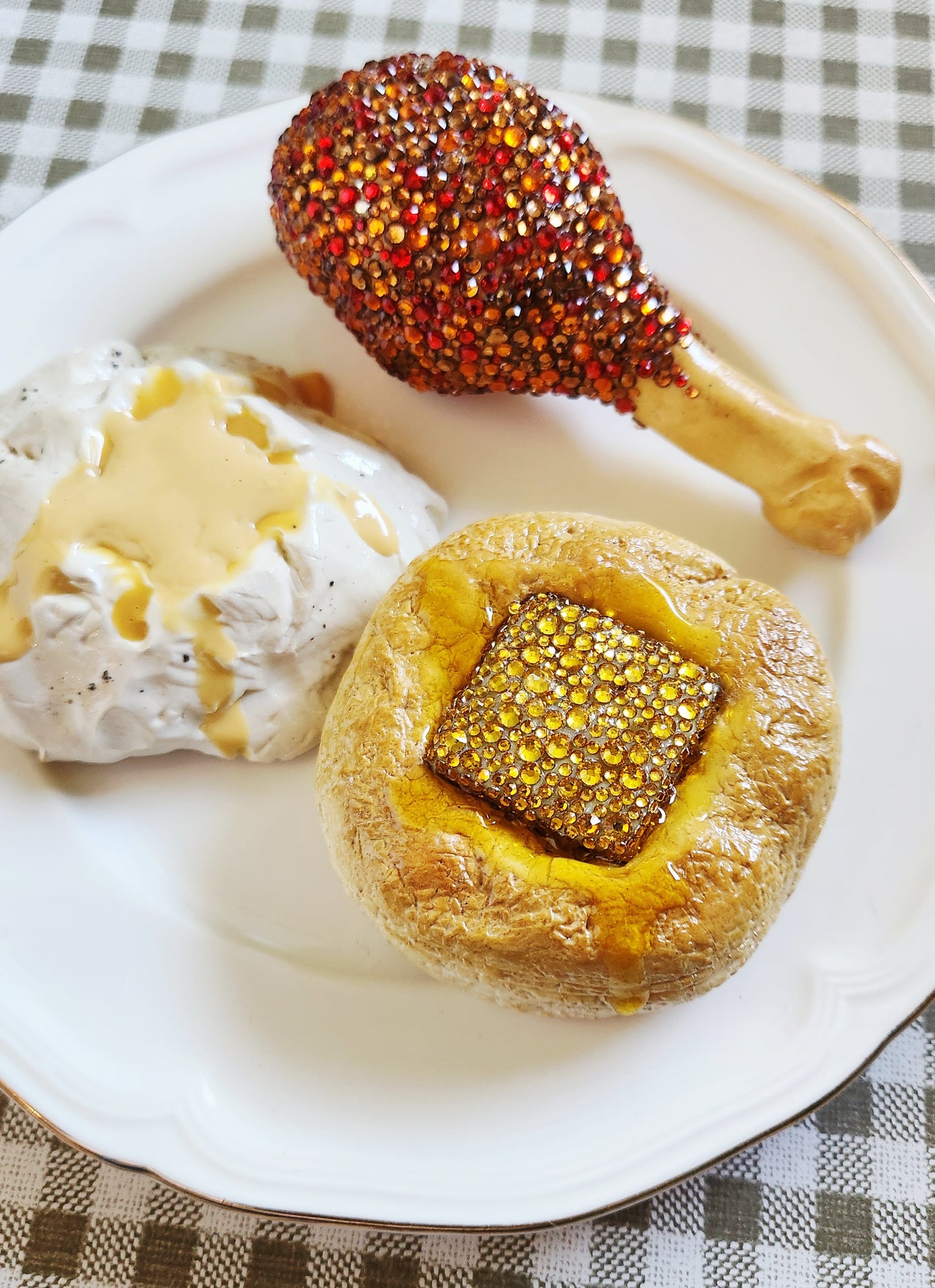 Chicken Dinner— Handcrafted Food Sculpture