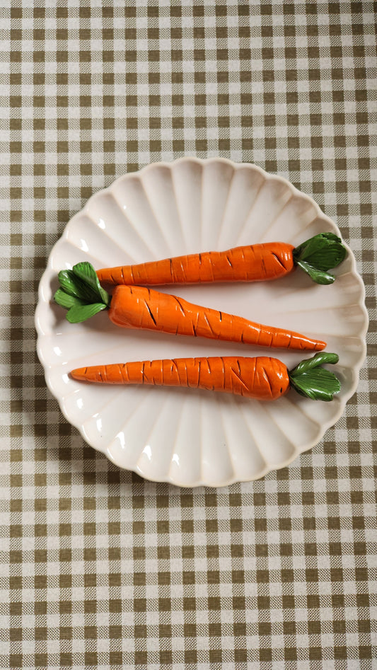 Set of 3 Carrots — Handcrafted Food Sculpture