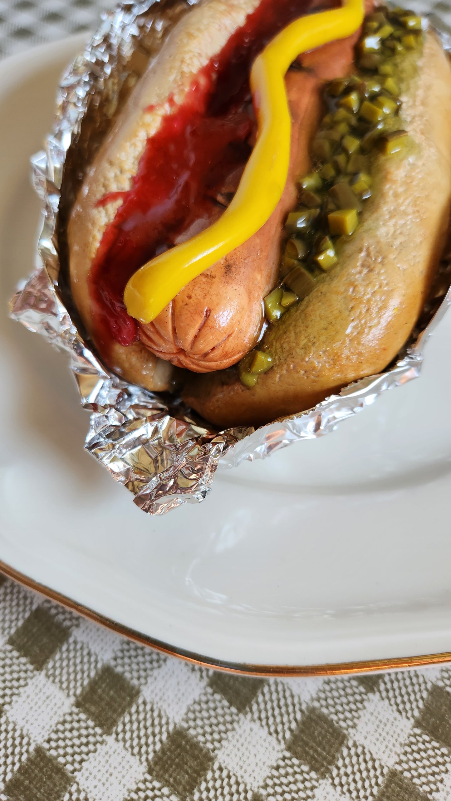 Ballpark Dog— Handcrafted Food Sculpture