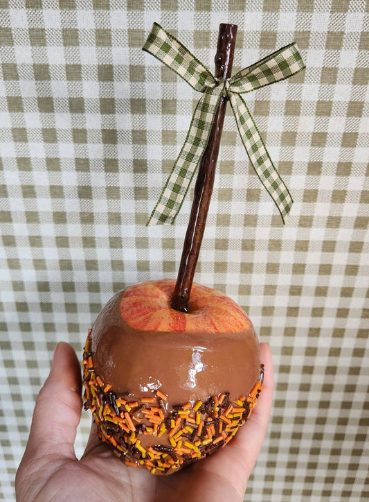 Candy Apple Hand-Finished | Full-Sized Decorative Fall & Halloween Decor
