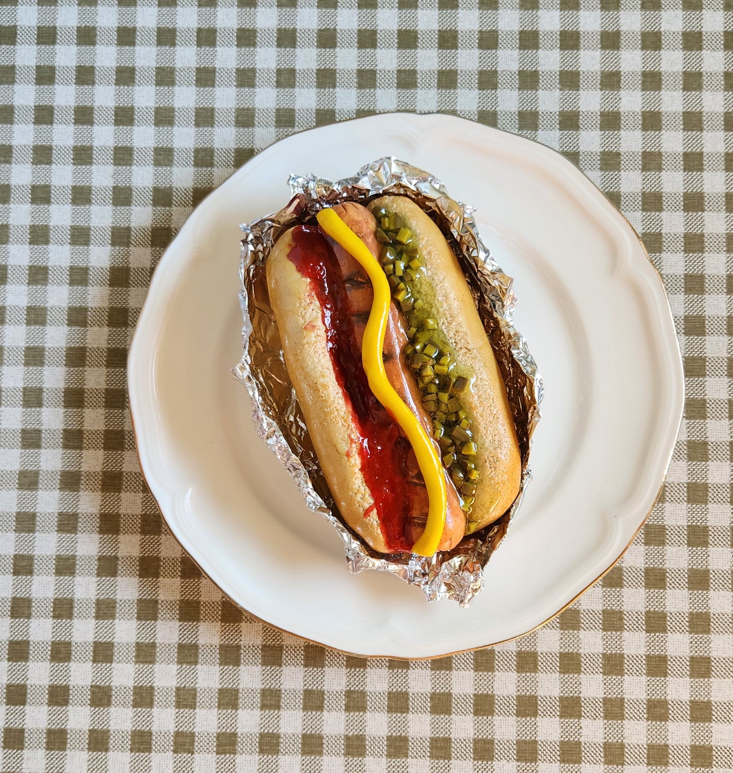 Ballpark Dog— Handcrafted Food Sculpture
