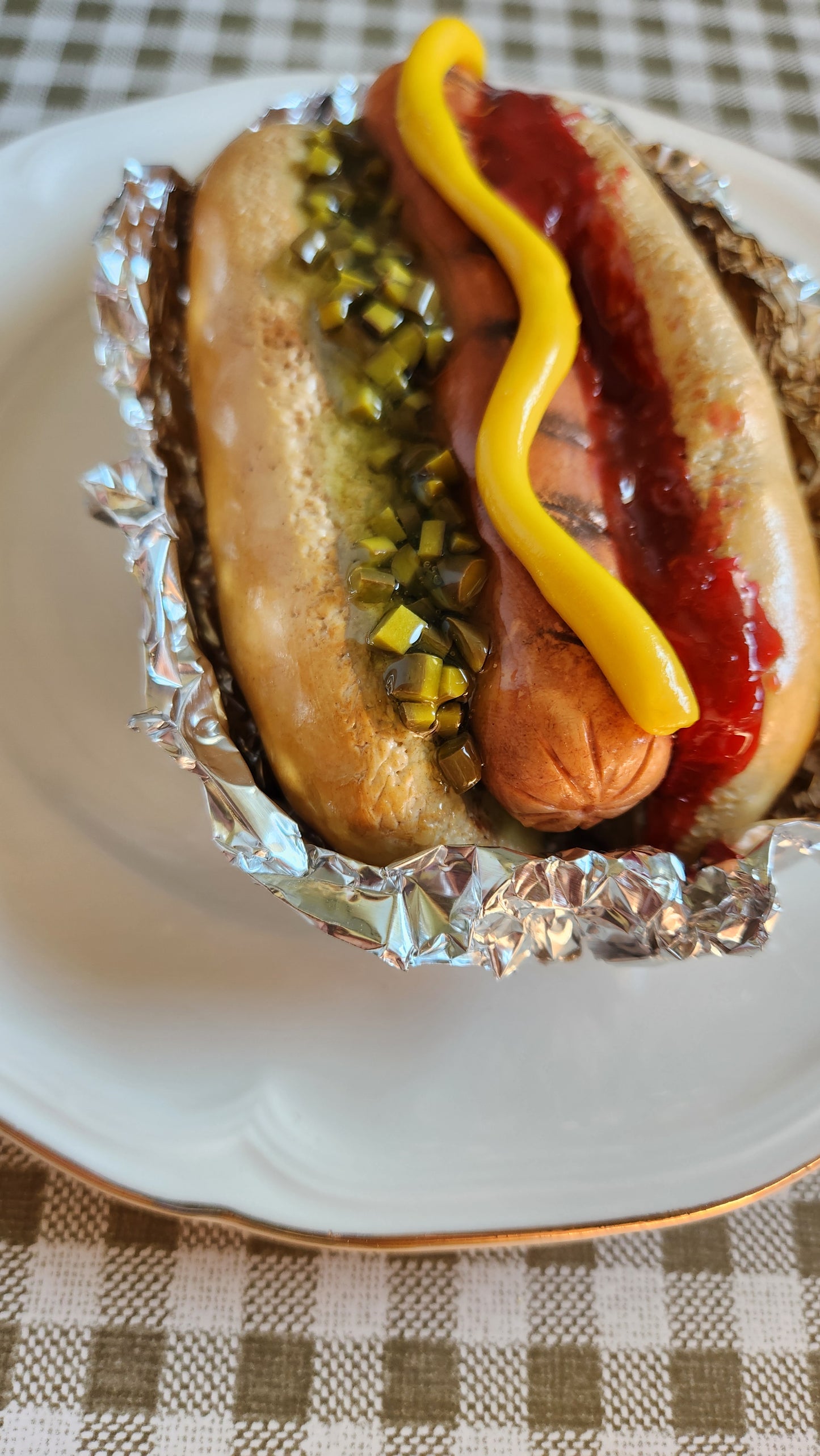 Ballpark Dog— Handcrafted Food Sculpture