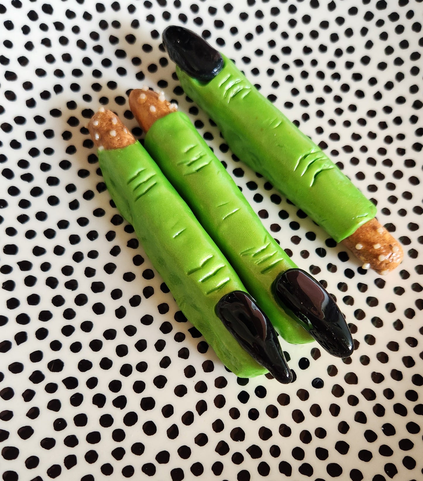 Set of 3 Witch Fingers— Handcrafted Food Sculpture