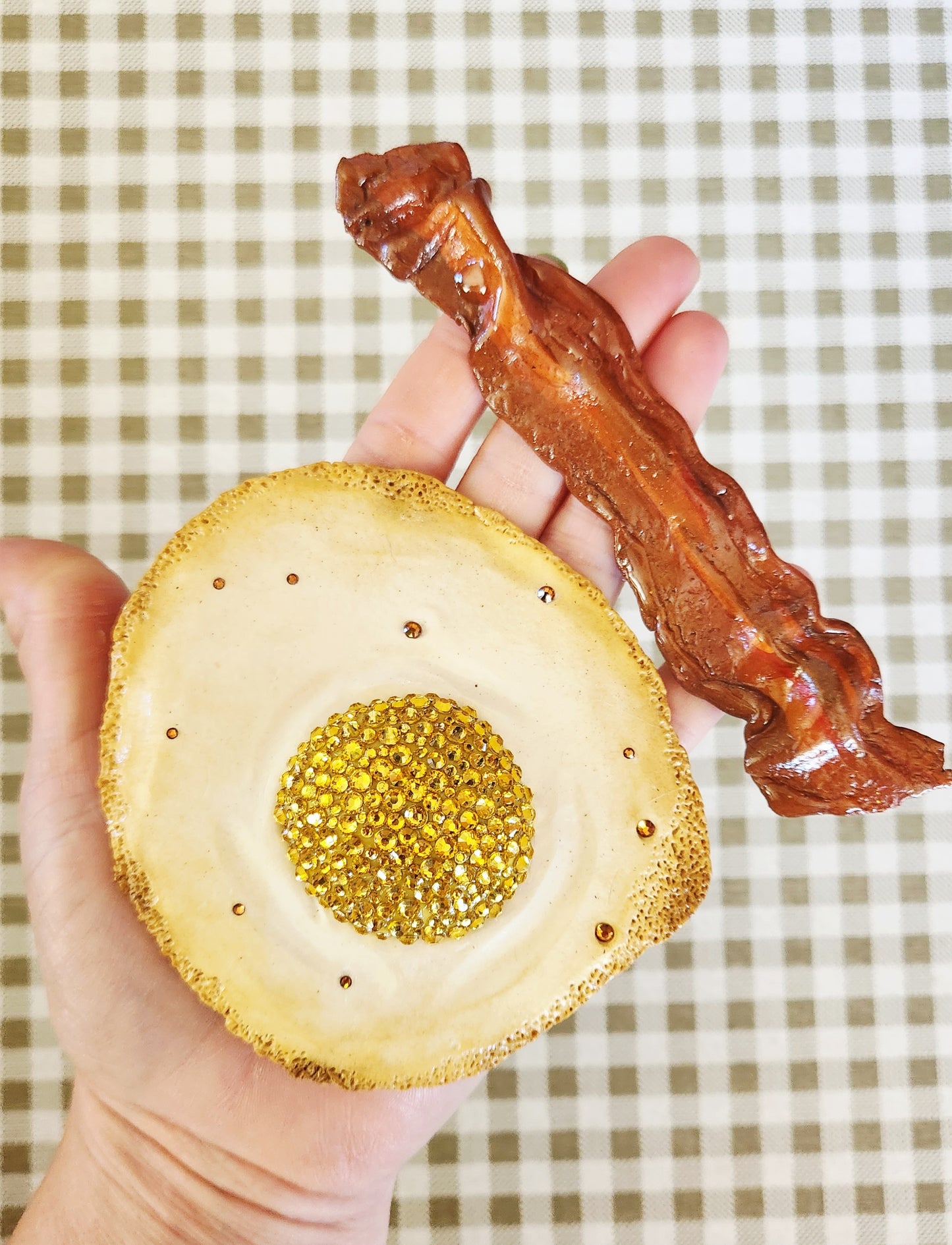Fried Egg & Bacon— Handcrafted Food Sculpture