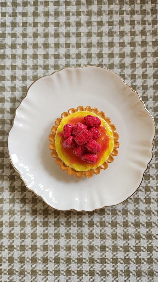 Lemon Raspberry Tart— Handcrafted Food Sculpture