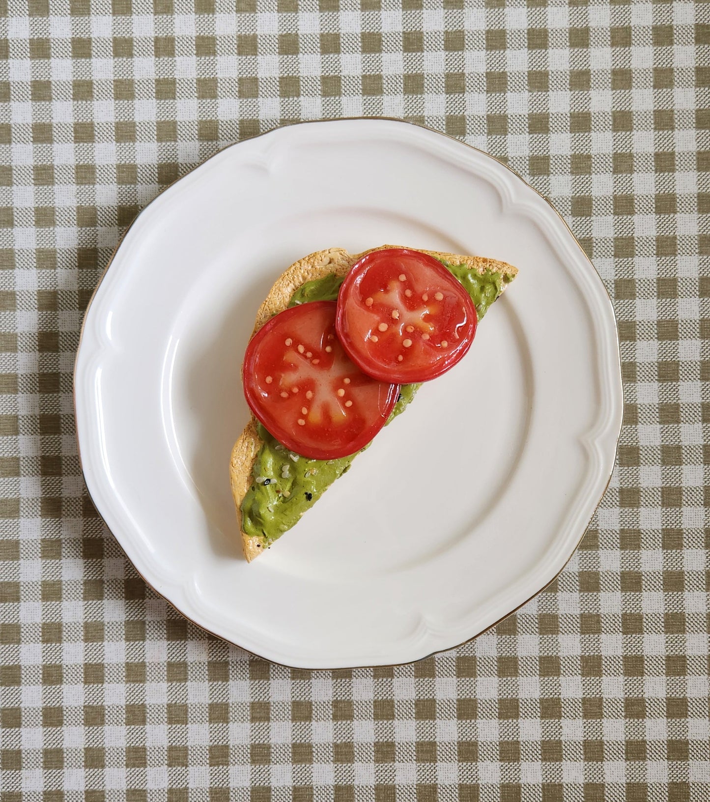 Tomato Avocado Toast — Handcrafted Food Sculpture