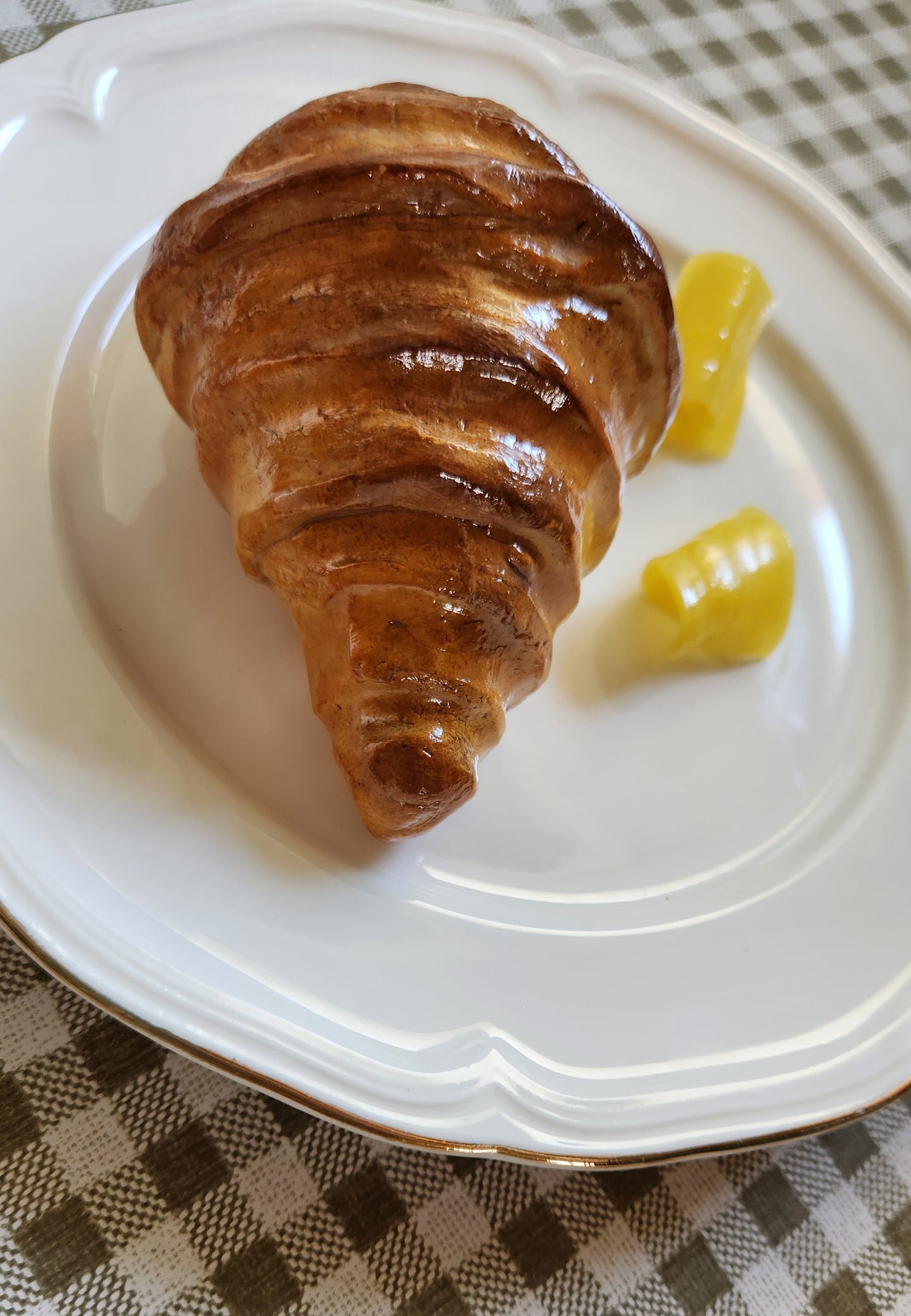 Croissant with Butter Curls— Handcrafted Food Sculpture