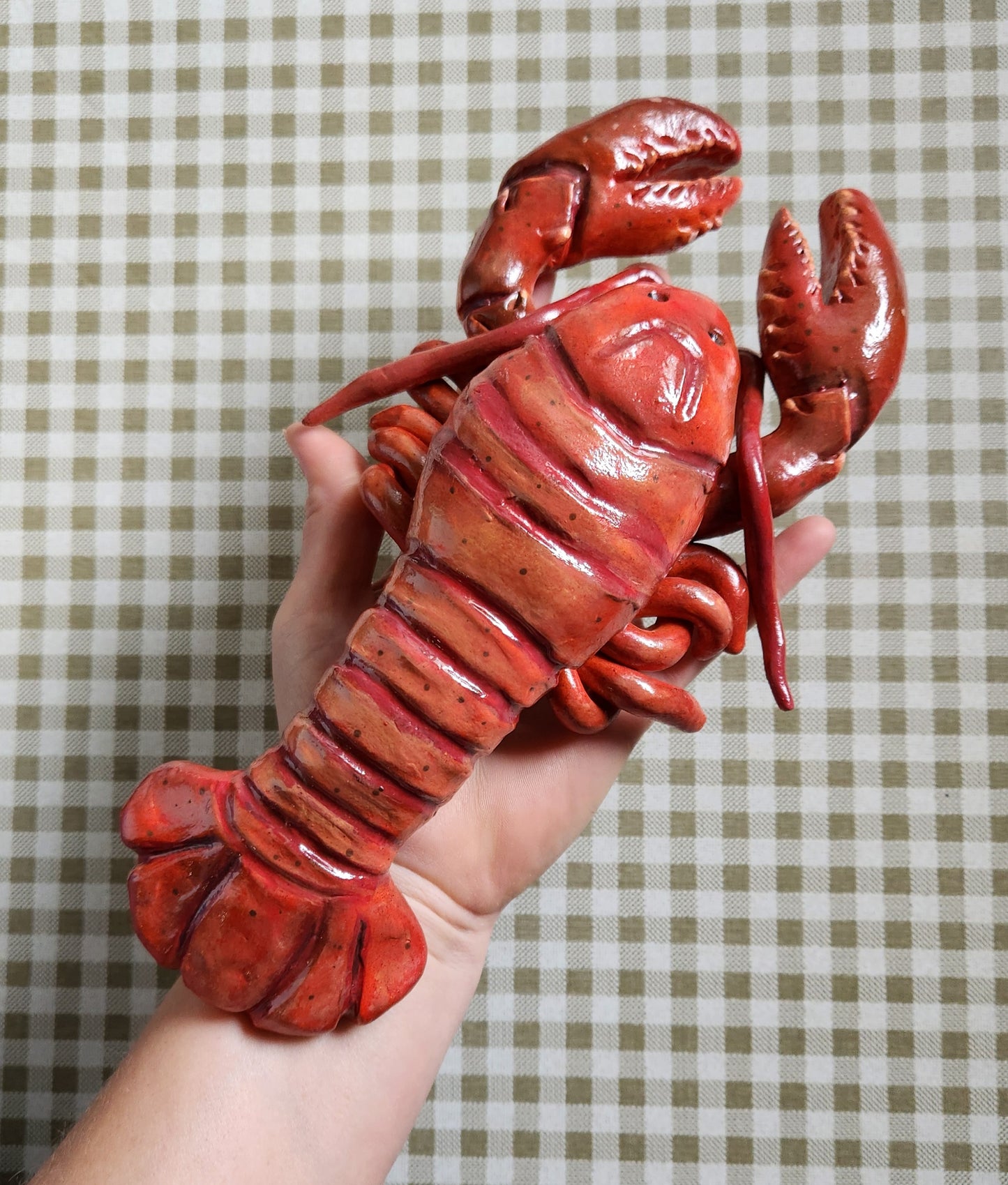 Lobster with Lemon Wedge— Handcrafted Food Sculpture