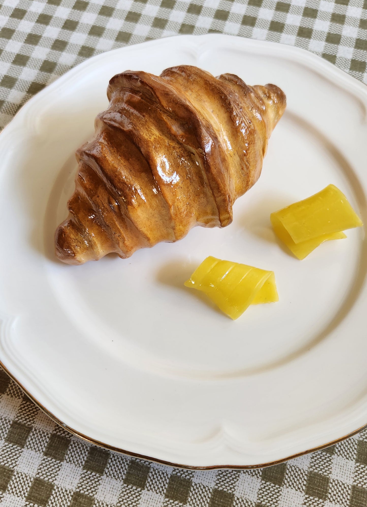 Croissant with Butter Curls— Handcrafted Food Sculpture