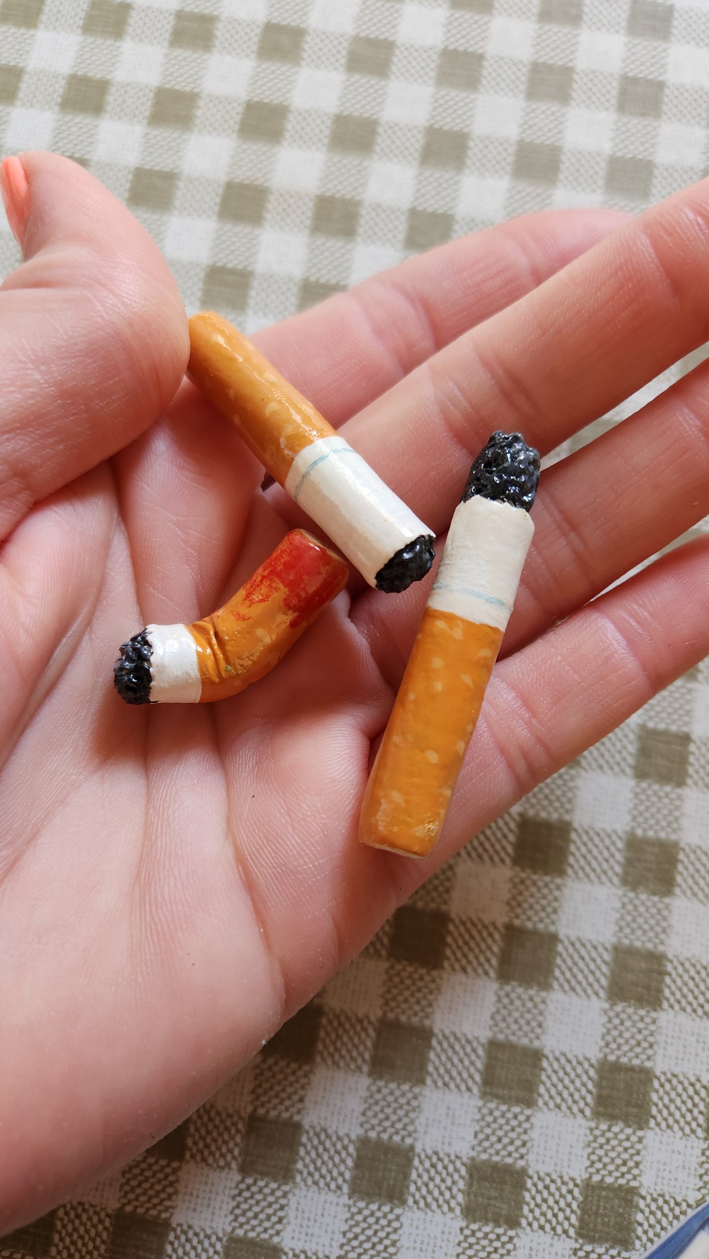 Set of 3 Cigarettes — Handcrafted Food Sculpture