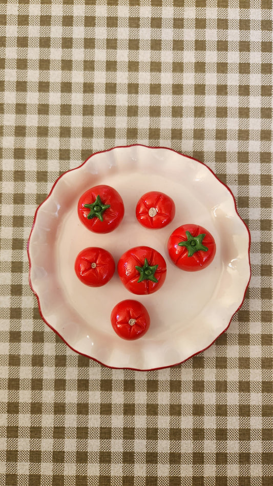 Cherry Tomatoes — Handcrafted Food Sculpture ON PLATE