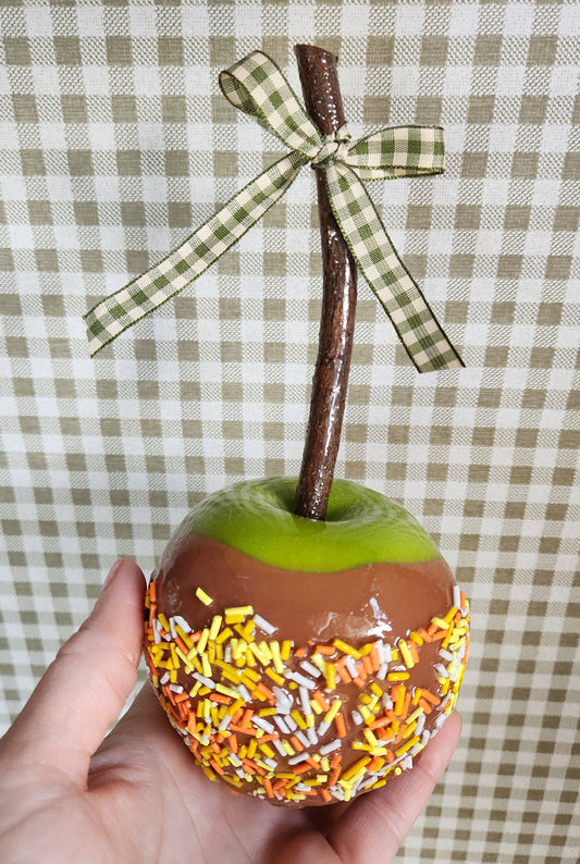 Candy Apple Hand-Finished | Full-Sized Decorative Fall & Halloween Decor