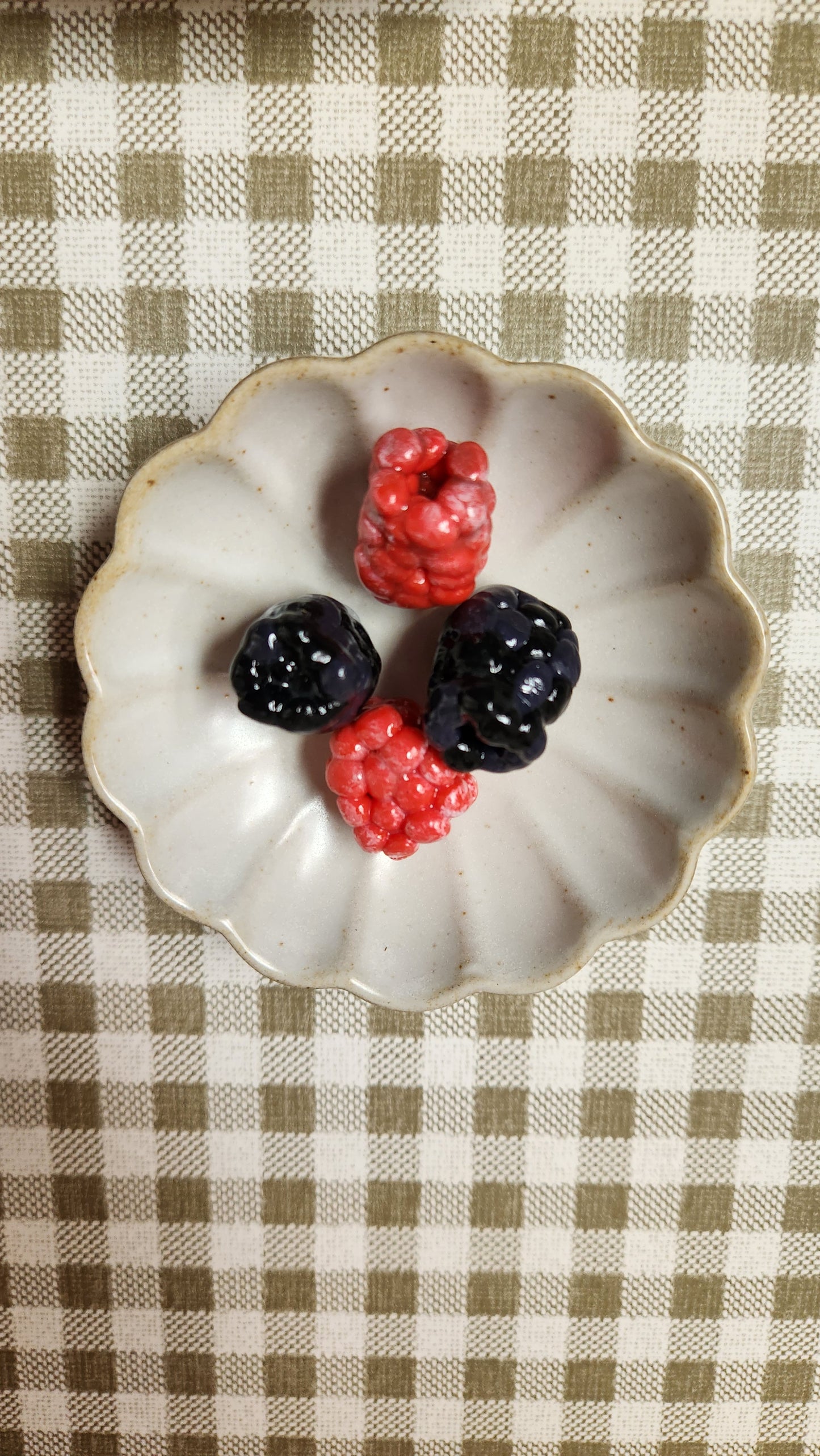 Set of 4 Berries — Handcrafted Food Sculpture