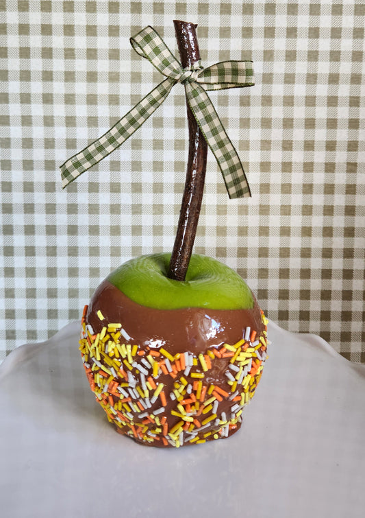 Candy Apple Hand-Finished | Full-Sized Decorative Fall & Halloween Decor