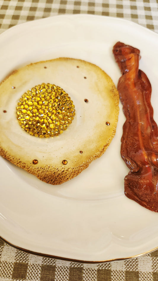 Fried Egg & Bacon— Handcrafted Food Sculpture