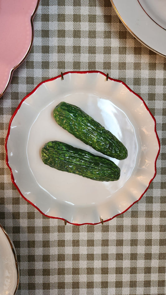 Pickles — Handcrafted Food Sculpture ON PLATE