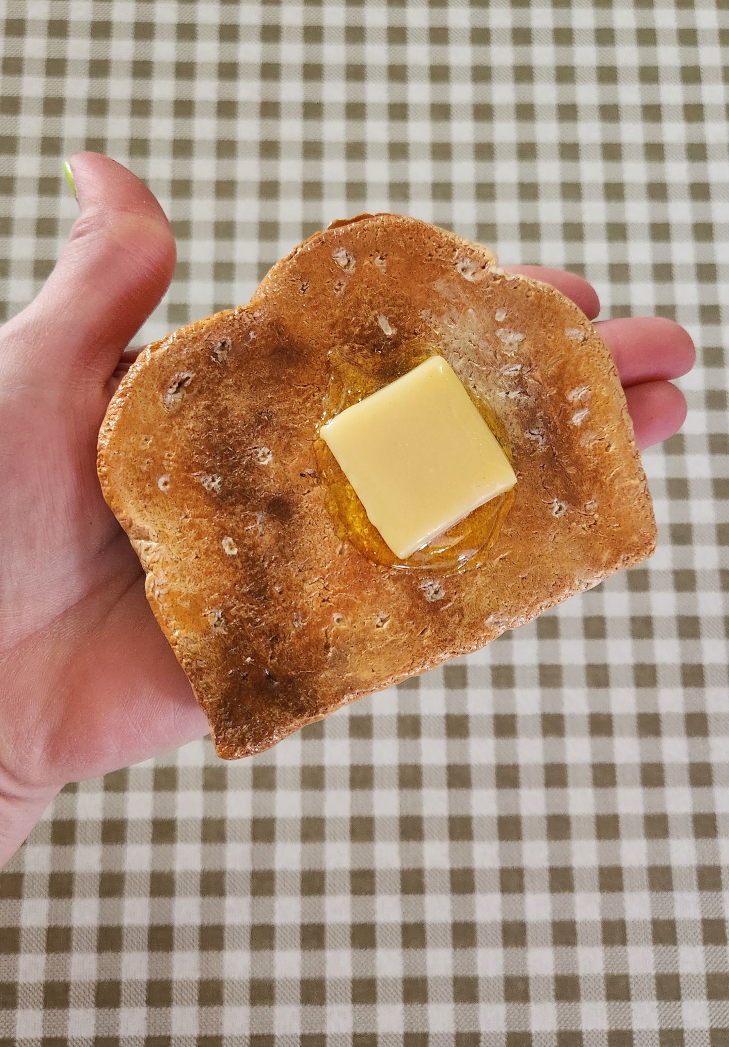Slice of Toast with Butter — Handcrafted Food Sculpture