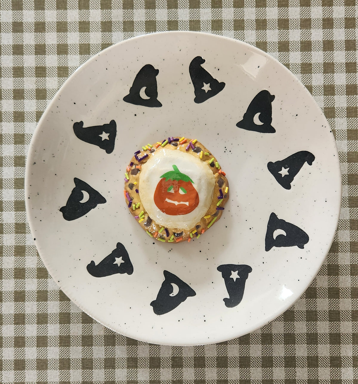 Halloween Cookie Stack— Handcrafted Food Sculpture, Fake Food, Plate Wall Food Decor