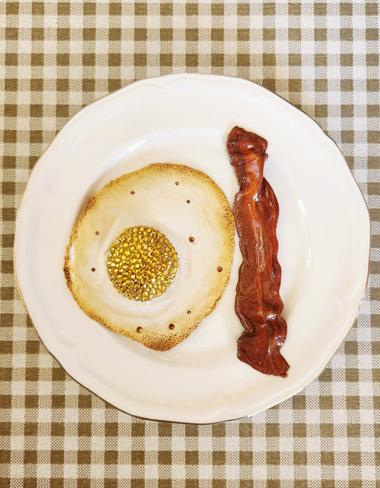 Fried Egg & Bacon— Handcrafted Food Sculpture