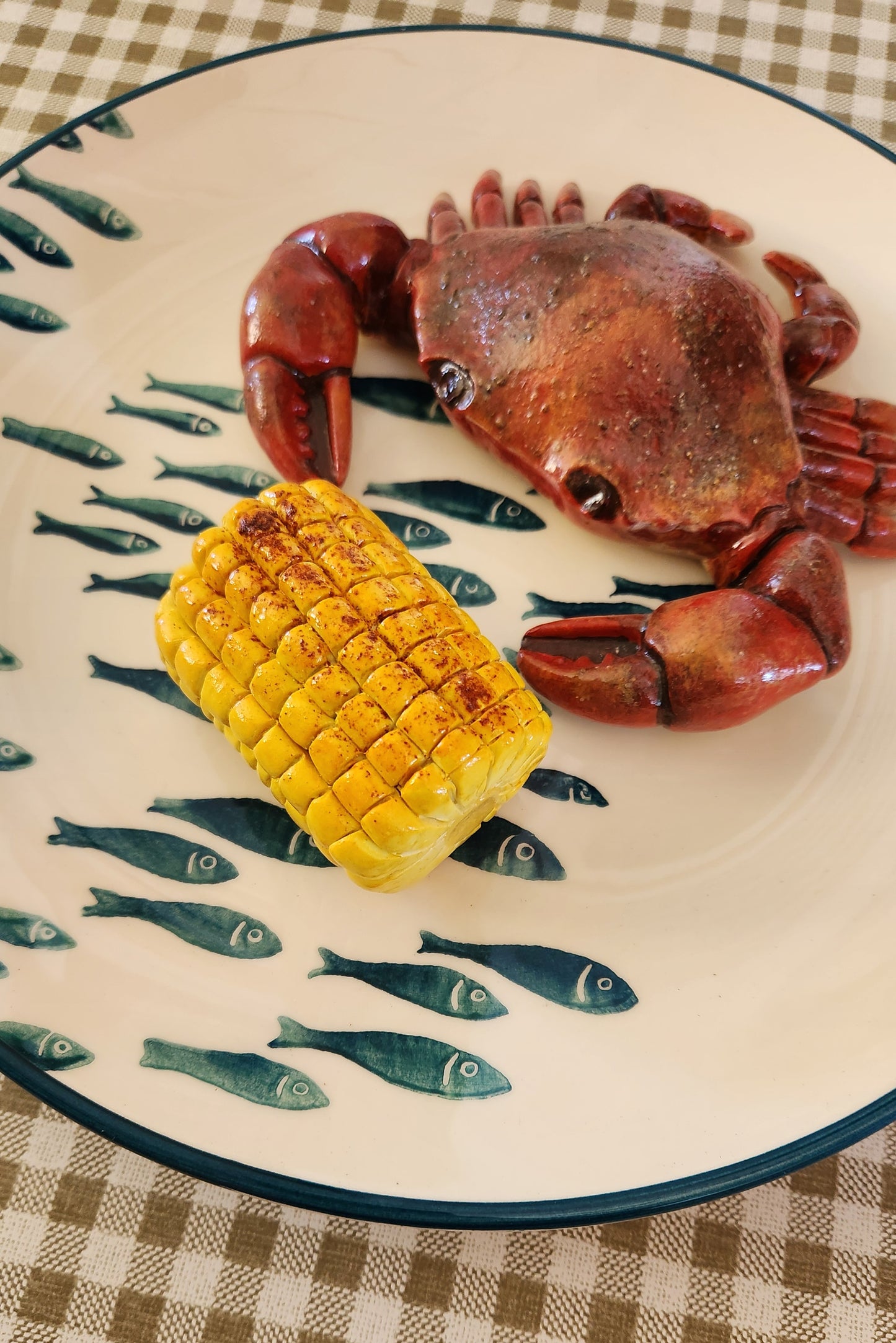 "Catch of the Day"— Handcrafted Food Sculpture ON PLATE